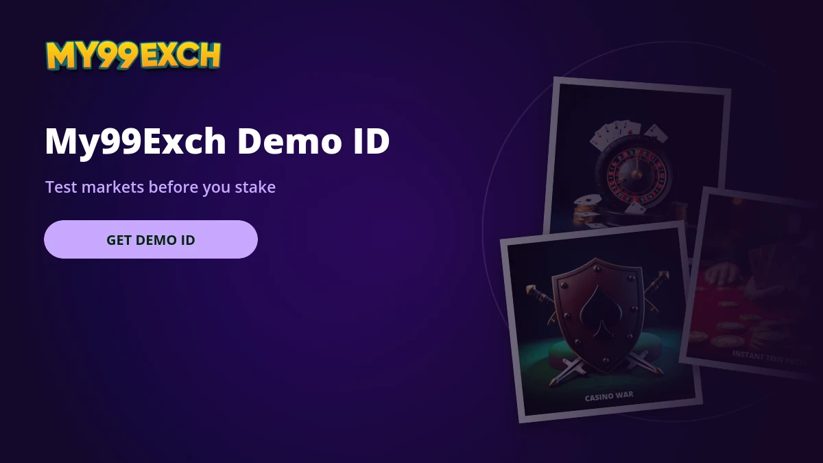 My99Exch demo id panel banner with sic bo and casino tiles